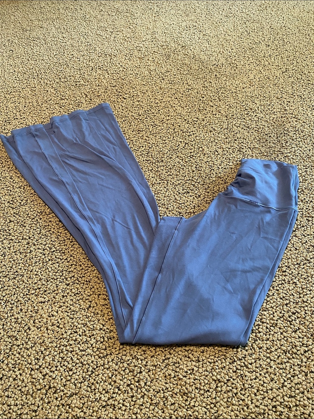 High-Rise Flared Leggings in Slate Blue